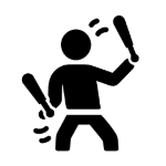 Icon figure doing Arnis Flow drills